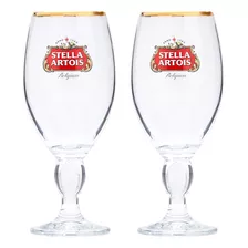 Copas Stella Artois Clásico De Vidrio, Capacidad 325 Ml X2