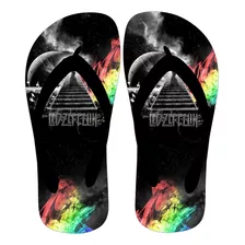 Chinelo Sandalia Personalizada Rock Led Zeppelin 2 Preta Fc