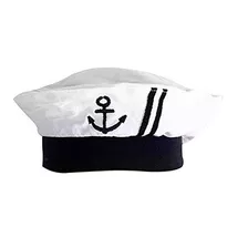 Gorro De Bebé De Algodón Bordado Nautica Sailor Cotton Baby 