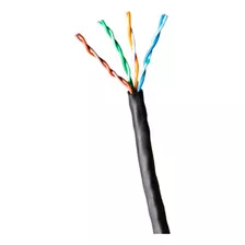 Cable Utp Cat5e Exterior Negro 100% Cobre Mpt P/metro