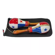 Maracas Salseras En Cuero Profesional 30 Cm Panamá Estuche