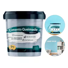 Cimento Queimado Pronto Baby Blue Rende Até 20m²