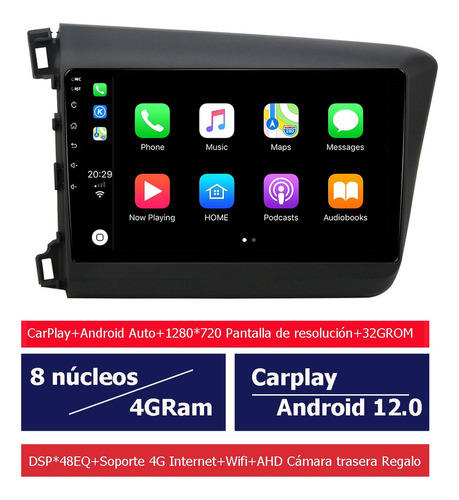 Auto Radio Estro Android Gps Para Honda Civic 2012-2014 Foto 2