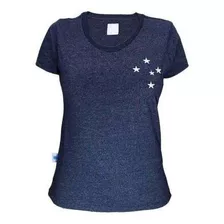 Camisa Feminina Estrelas Bordadas Cruzeiro