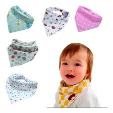 Baberos Bebé Bandana Bufanda Triangular Algodón Set X 6