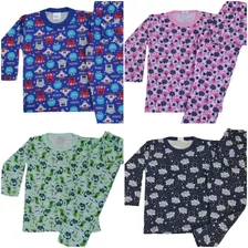 Pijama Infantil Frio Manga Longa 100% Algodão Tamanhos 10a14