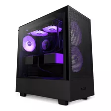 Gabinete Nzxt H5 Flow Rgb Cristal Templado Mid Tower Atx Ngo Color Negro