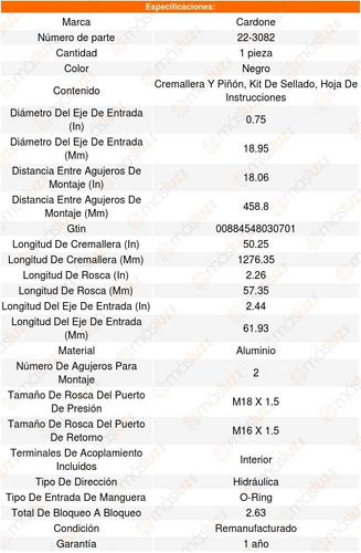 Cremallera Direccion Hidraulica Charger 6.2l V8 2015 Al 2018 Foto 5