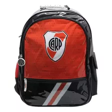 Mochila Escolar River Plate Club Fútbol Equipo 18 Pulgadas Color Negro Diseño De La Tela Ri189