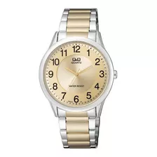 Reloj Q&q Caballero Acero Dorado Q948j403