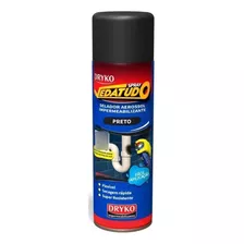 Kit C/ 10 Pçs Vedatudo Spray Emborrachado Imperm Preto 400ml