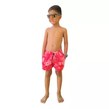 4 Und Shorts Tactel Infantil Menino Mauricinho Praia Verão 