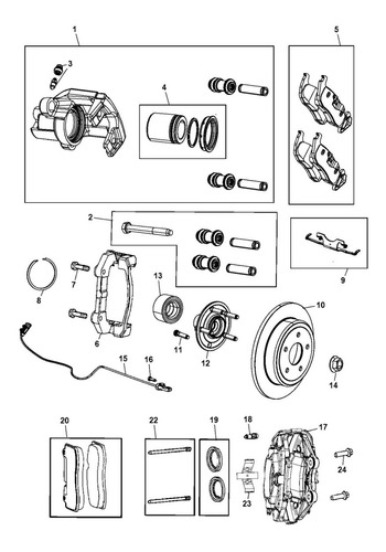 Disco Freno Trasero Mopar Dodge Durango 6.4l 2011-2020 Foto 2