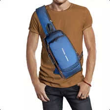 Bolsa Mochila De Ombro Antiroubo Transversal Usb Pochete Bag