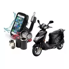 Kit Motoboy Suporte Celular Gps 5,8 Capa M + Tomada Usb Moto