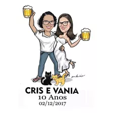 Caricatura Digital Personalizada Apenas R$27,99 P/pessoa