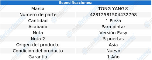 Parrilla Fiat Mobi 2017 - 2018 Para Pintar Rxc Foto 2