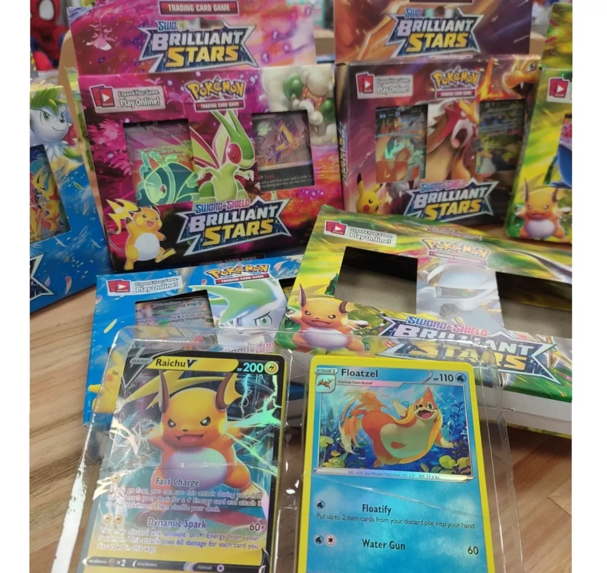 Cartas Pokemon Pack Caja Doble X 60 Incluye Vmax Brillantes