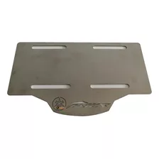 1 Porta Placa Moto De Lujo En Acero Inoxidable Con Insignia