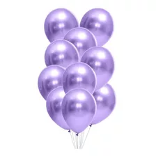 Bexiga Balão Metalizado Cromado Violeta Lilás 25 Unidades N9