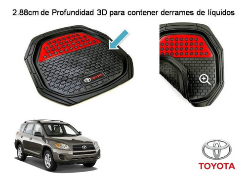 Tapetes 4pz Charola 3d Logo Toyota Rav4 2006 A 2012 Foto 5