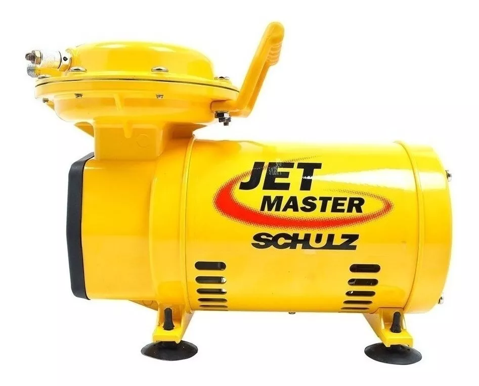 Compressor De Ar Mini Elétrico Portátil Schulz Hobby Ms 2.3 Jet Master Monofásica Amarelo 220v 60hz