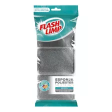 Esponja Poliéster Multiuso Flash Limp Limpa Sem Riscar