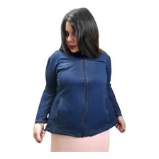 Campera Simil Jeans Media Estacion Talles Grandes Especiales