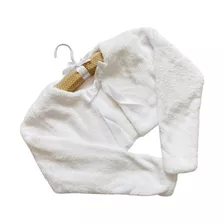 Bolero Casaquinho Infantil Pelúcia Luxo - Branco