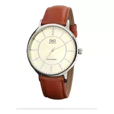 Relógio Q&q By Citizen Masculino Prateado Caramelo Qa24j300y