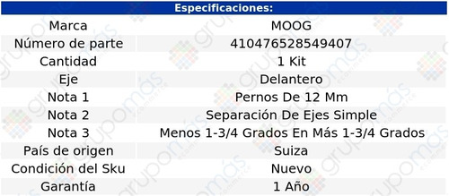 Kit Ajuste Camber Del Volvo V90 97 Al 98 Moog Foto 4