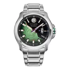 Citizen Marvel Hulk Smash Green Dial Aw1351-56w Color De La Correa Plateado Color Del Bisel Plateado Color Del Fondo Negro