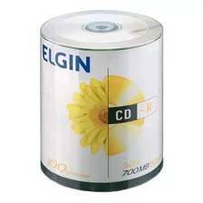 100 Cd-r Elgin Midia Virgem Cd Lacrado 52x 80 Min 700mb