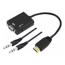 10 Hdmi Vga Com Áudio P2 Conversor Adaptador De Vídeo Atacad