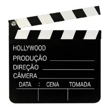 Claquete Cinema Em Madeira Universal Grande 30cm Youtuber