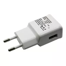 Carregador Tomada Plug Adaptador Fonte Usb 5v 2.1a Bivolt Cor Branco