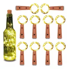 Cadena De Botella De Vino Led Con Corcho 2m 20led 10pz