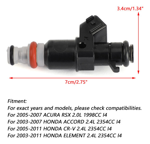 Inyector De Combustible For Honda Accord Crv Element Acura Foto 6