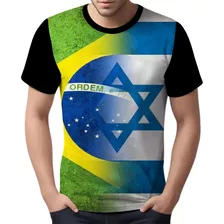 Camiseta Camisa Bandeira Israel Brasil Apoio Jerusálem Hd 4