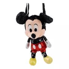 Bolsa Mickey Lantejoulas Disney Licenciado 30 Cm Cor Colorido