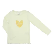 Polera Manga Larga Niña Bubblegummers Heart Blanco