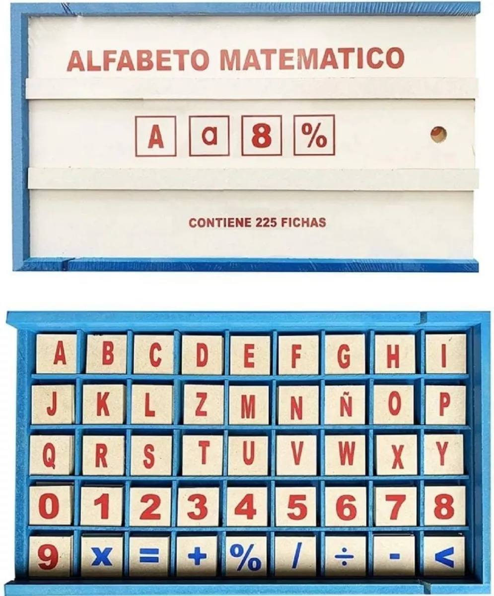 Alfabeto Matemático Móvil De Madera, Didáctico Envio Full