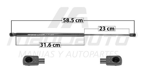 Par Amortiguador Cofre Chevrolet Chevy 2009 - 2012 Mnj Foto 2