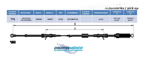 Chicote Para Nissan Quest De Transmisin Automtica  Foto 2