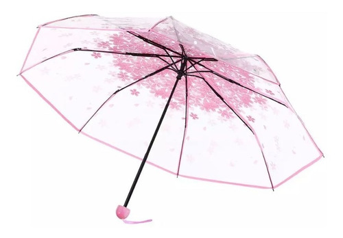Paraguas Transparente Diseños Lluvia Vinilico Colores