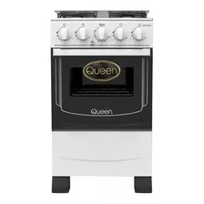 Cocina Queen A Gas 4 Hornallas Encendido Blanca/negra Cosmos