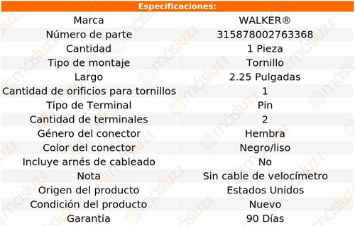 Sensor De Velocidad Dodge Mini Ram L4 2.5l 88 Walker Foto 6