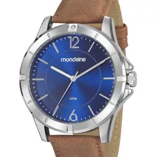 Relógio Mondaine Prata Couro Masculino 99525g0 Mvnh1