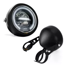 Farol Led Universal 50w Completo Bojo 6.5 Angel Eyes Moto