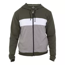 Sudadera Casual Jeep 310 Verde Con Negro Para Hombre